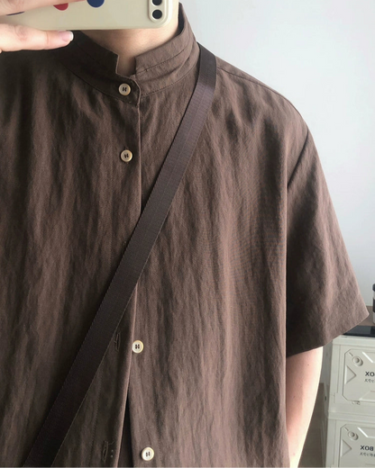 Retro Chinese Stand-Up Collar Shirt N0830