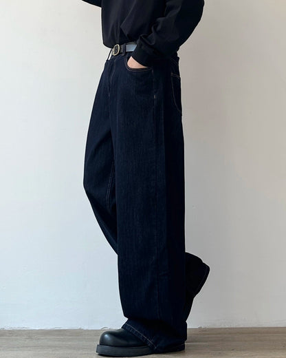 Dark Indigo Wide Denim Pants N0925