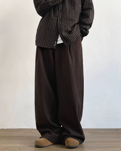 Retro Tweed Wide-Leg Pants N0685