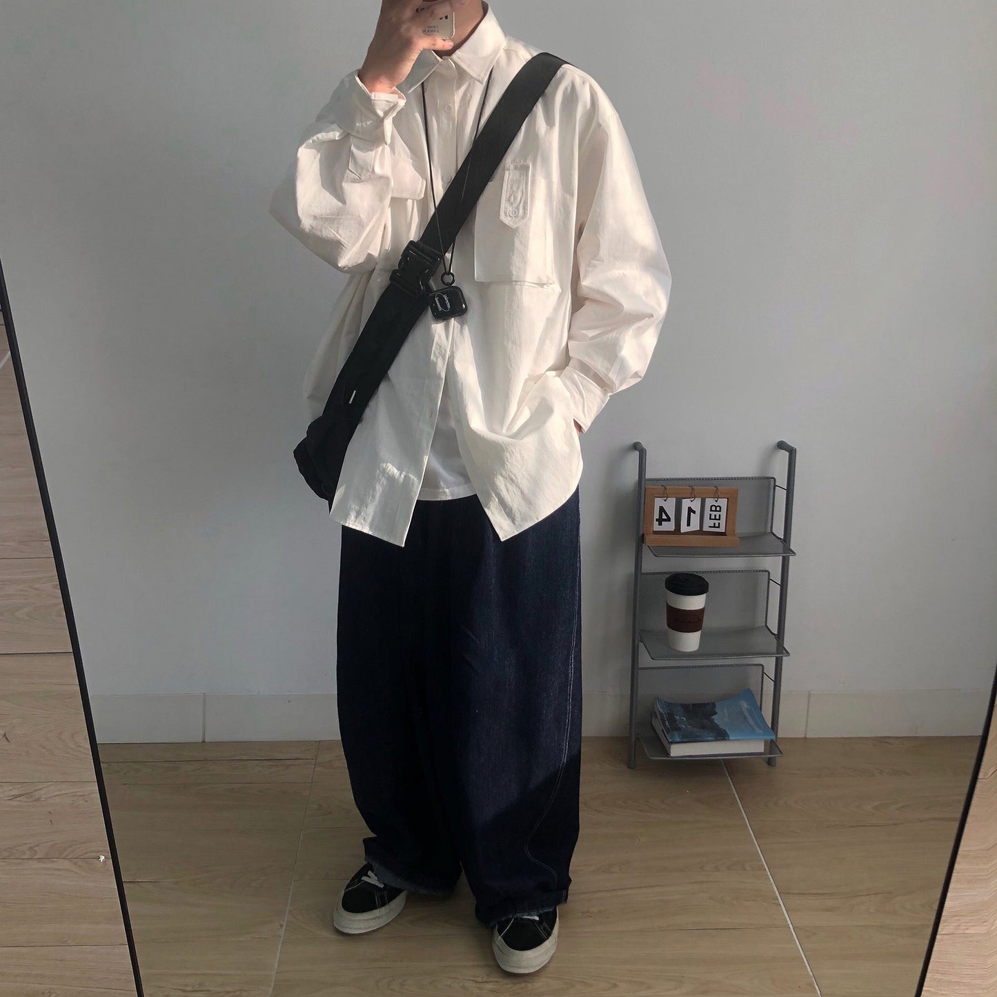 【OUTLET/即納】Casual Loose Long-sleeved Shirt N0378