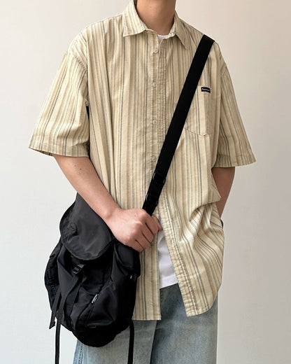 Pinstripe Retro Color Shirt N0814