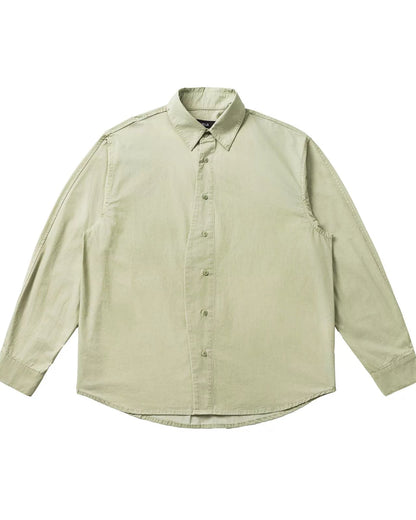 Straight Silhouette Casual Style Long Sleeve Shirt N0912