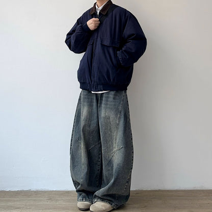 Corduroy Collar Relaxed Silhouette Jacket N0984