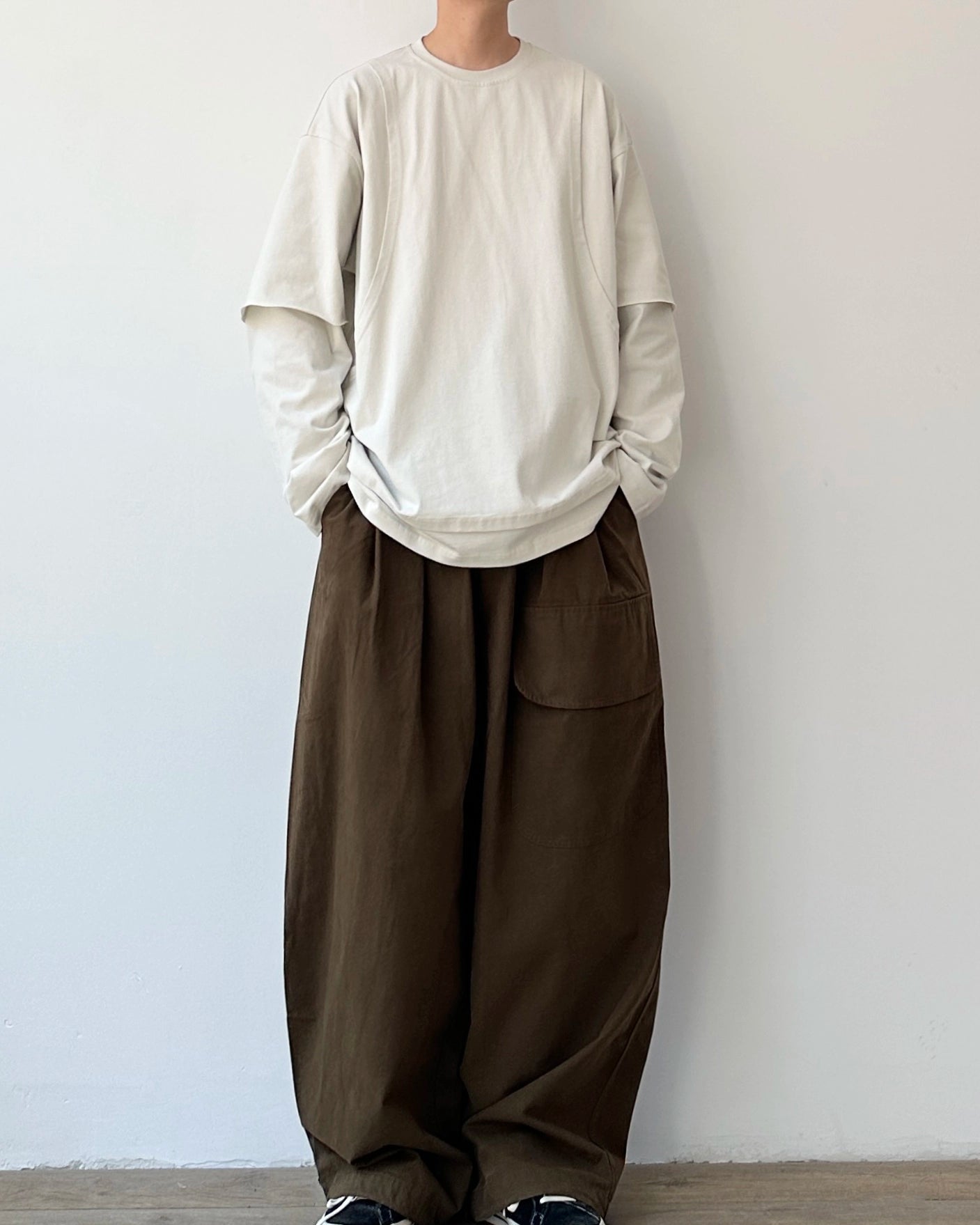 Layered Sleeve Over T-shirt N0931