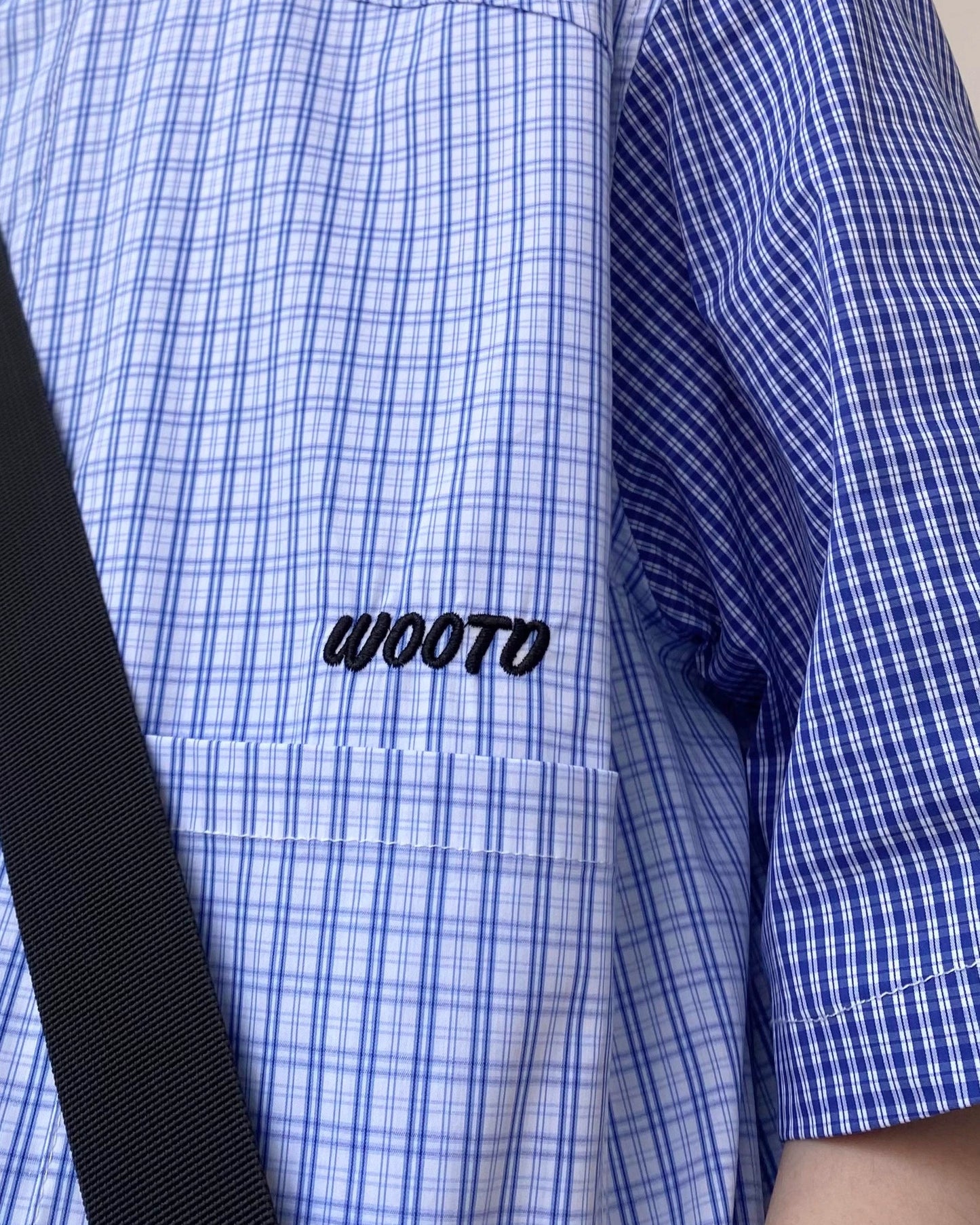 Grid Check Combination Shirt N0819