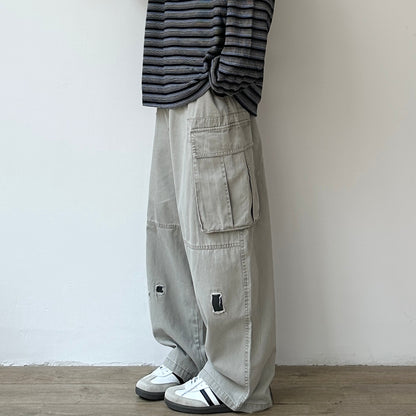 Vintage Damage Wide Cargo Pants N0949
