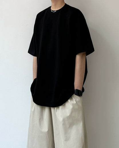 Minimal Design Black Short Sleeve T-Shirt N0828