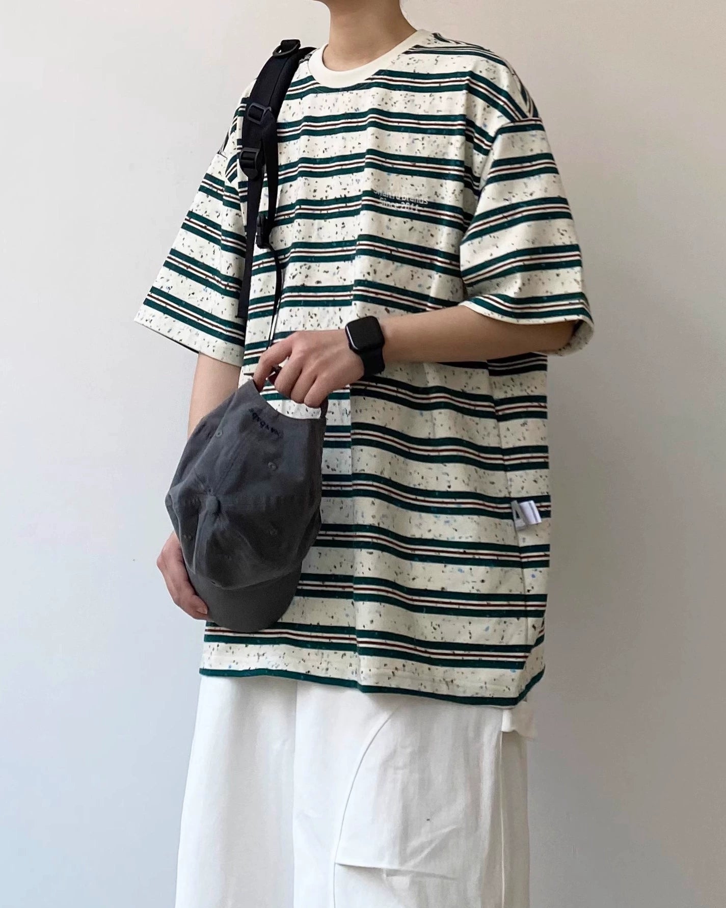 Multi Nep Border Short Sleeve T-Shirt N0789