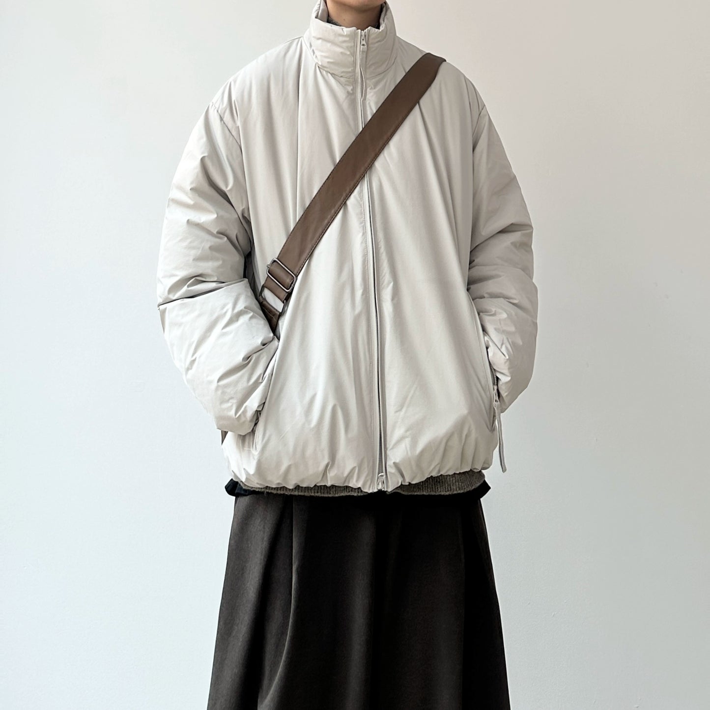 Volume Silhouette Stand Collar Jacket N0973