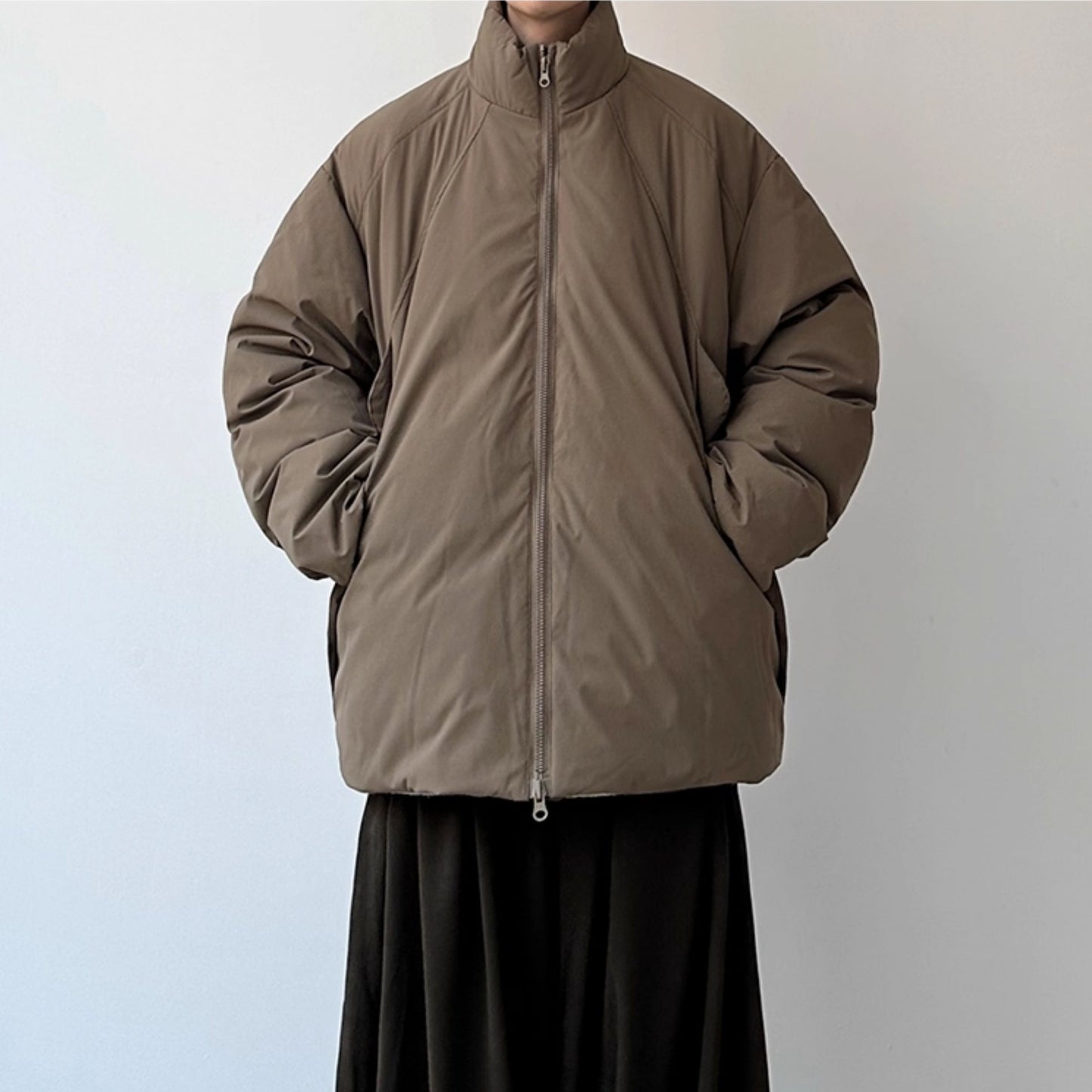 Volume Silhouette Stand Collar Jacket N0957