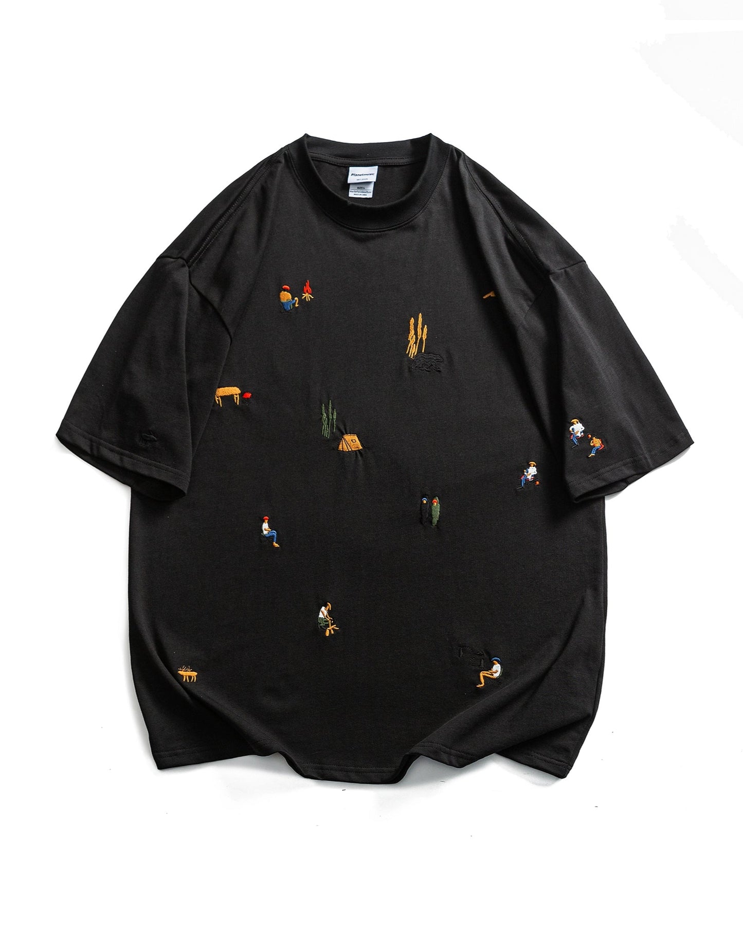 Outdoor Motif Pattern Short Sleeve T-Shirt N0797