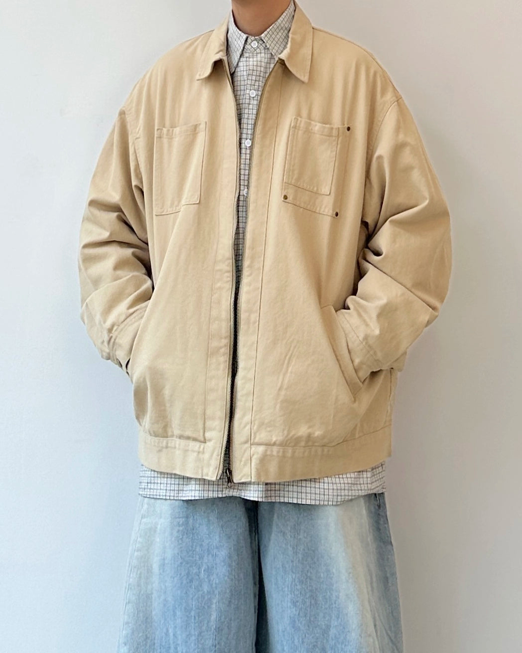 Retro Zipper Work Jacket N0856