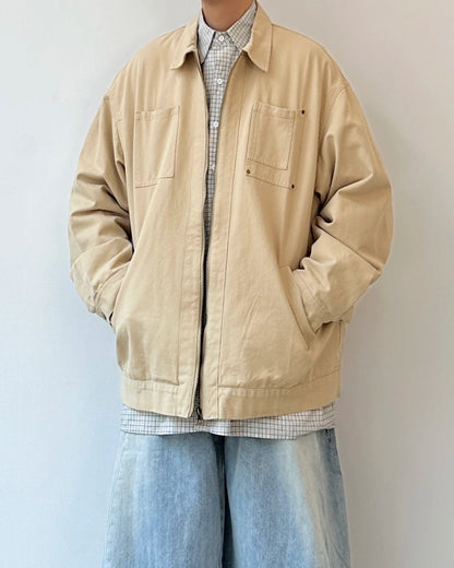 Retro Zipper Work Jacket N0856