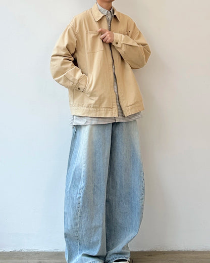 Retro Zipper Work Jacket N0856