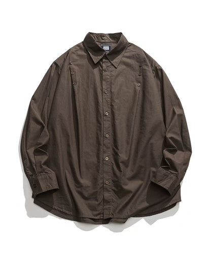 Button Accent Long Sleeve Shirt N0702