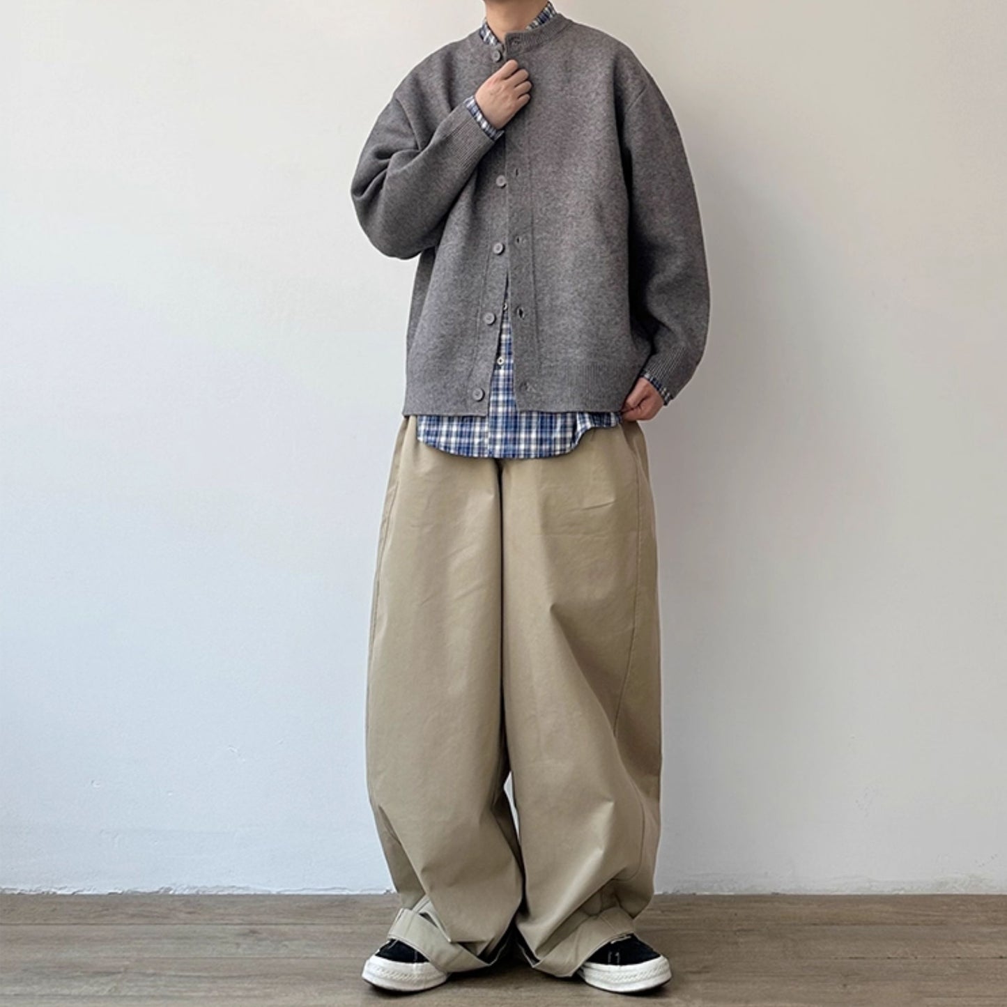 Balloon Silhouette Wide Pants N0974