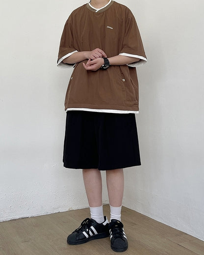 Straight Cut Standard Half Pants N0776