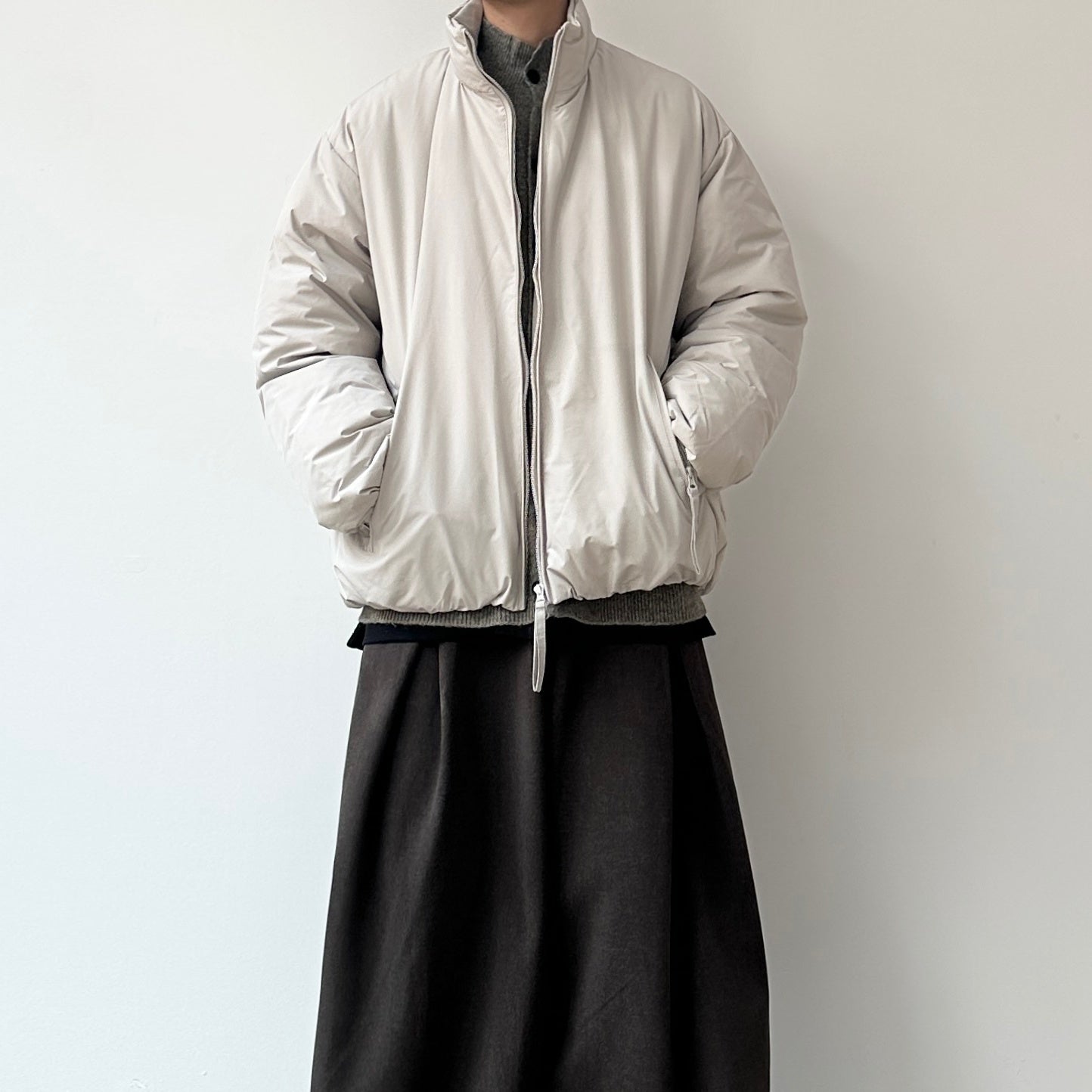 Volume Silhouette Stand Collar Jacket N0973