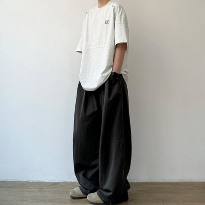 Wave Stitch Crew Neck Short Sleeve T-Shirt N1087