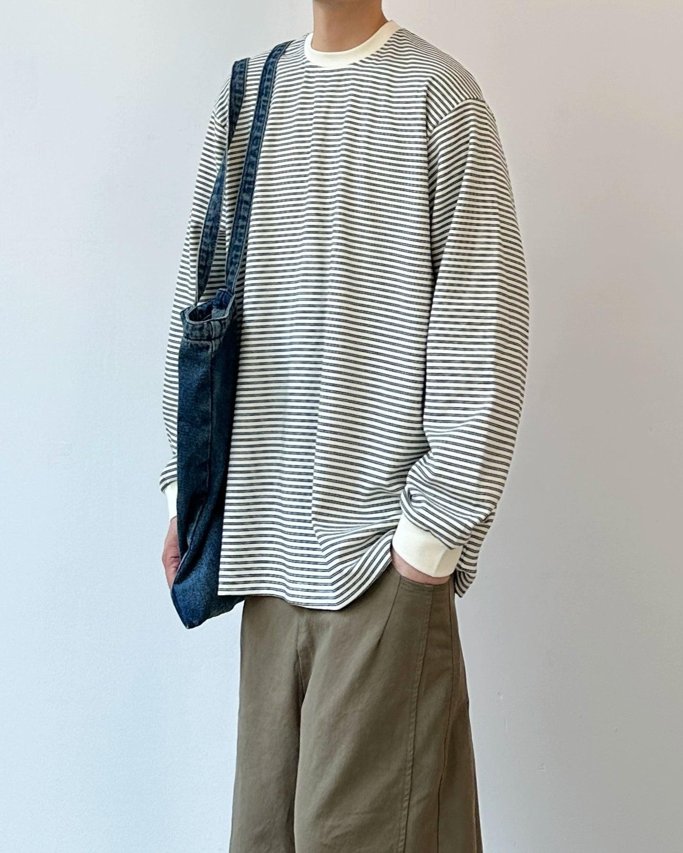 Retro Striped Long Sleeve T-shirt N0846