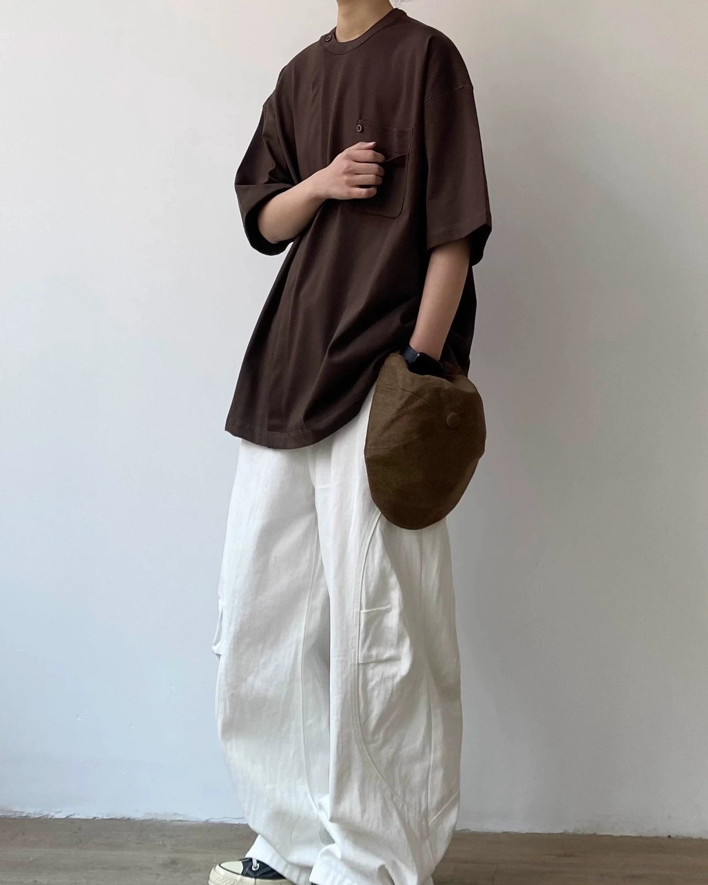 Asymmetric Detail Pocket T-Shirt N0791