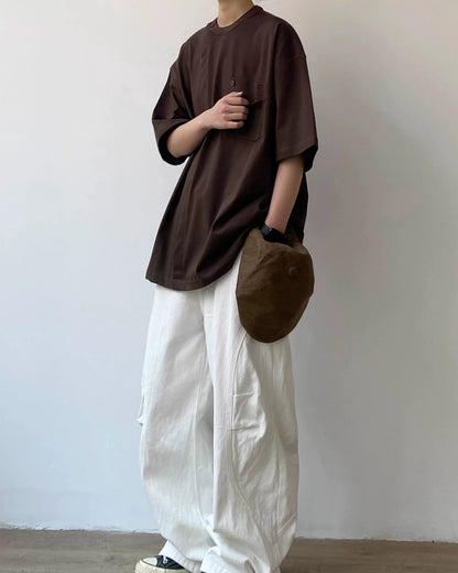 Asymmetric Detail Pocket T-Shirt N0791