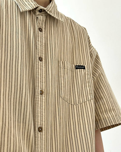 Natural Stripe Casual Shirt N0822