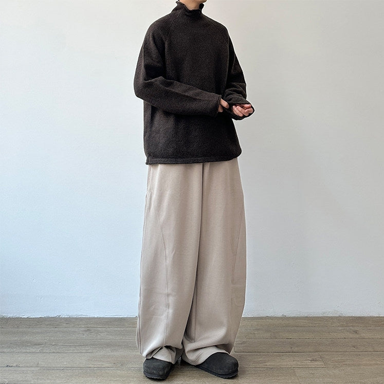 Mock Neck Minimal Long Sleeve Top N1023