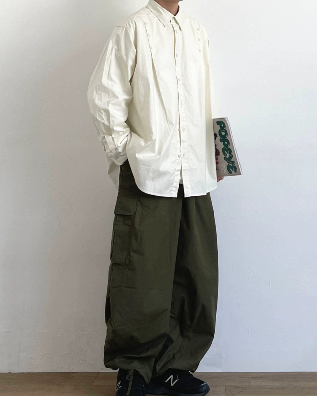 Button Accent Long Sleeve Shirt N0702