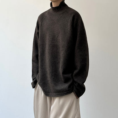 Mock Neck Minimal Long Sleeve Top N1023
