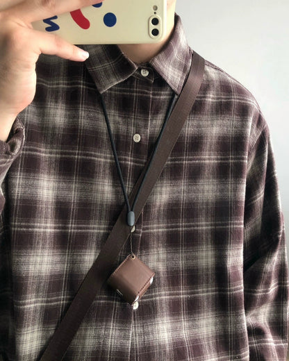 Check Oversized Shirt N0936