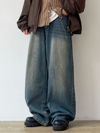 Retro Wide-Leg Unisex Jeans N0604