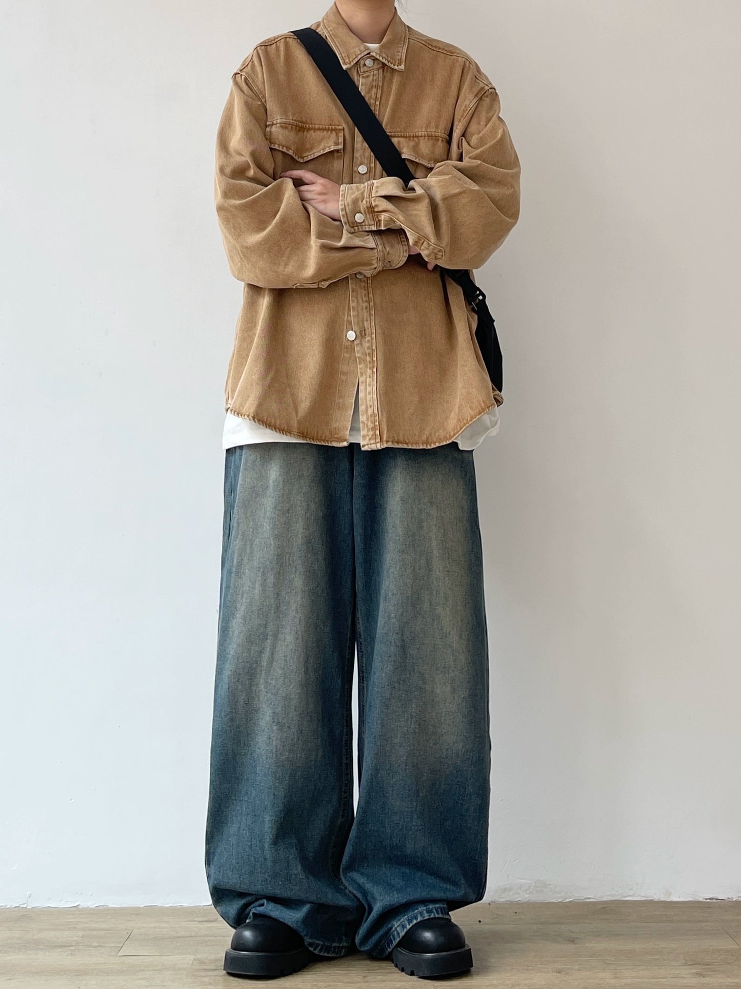 Retro Wide-Leg Unisex Jeans N0604