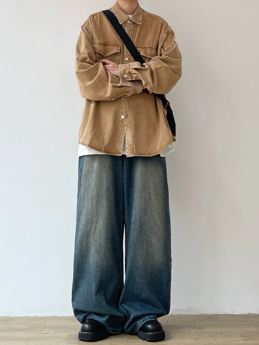 【OUTLET/即納】Retro Wide-Leg Unisex Jeans N0604