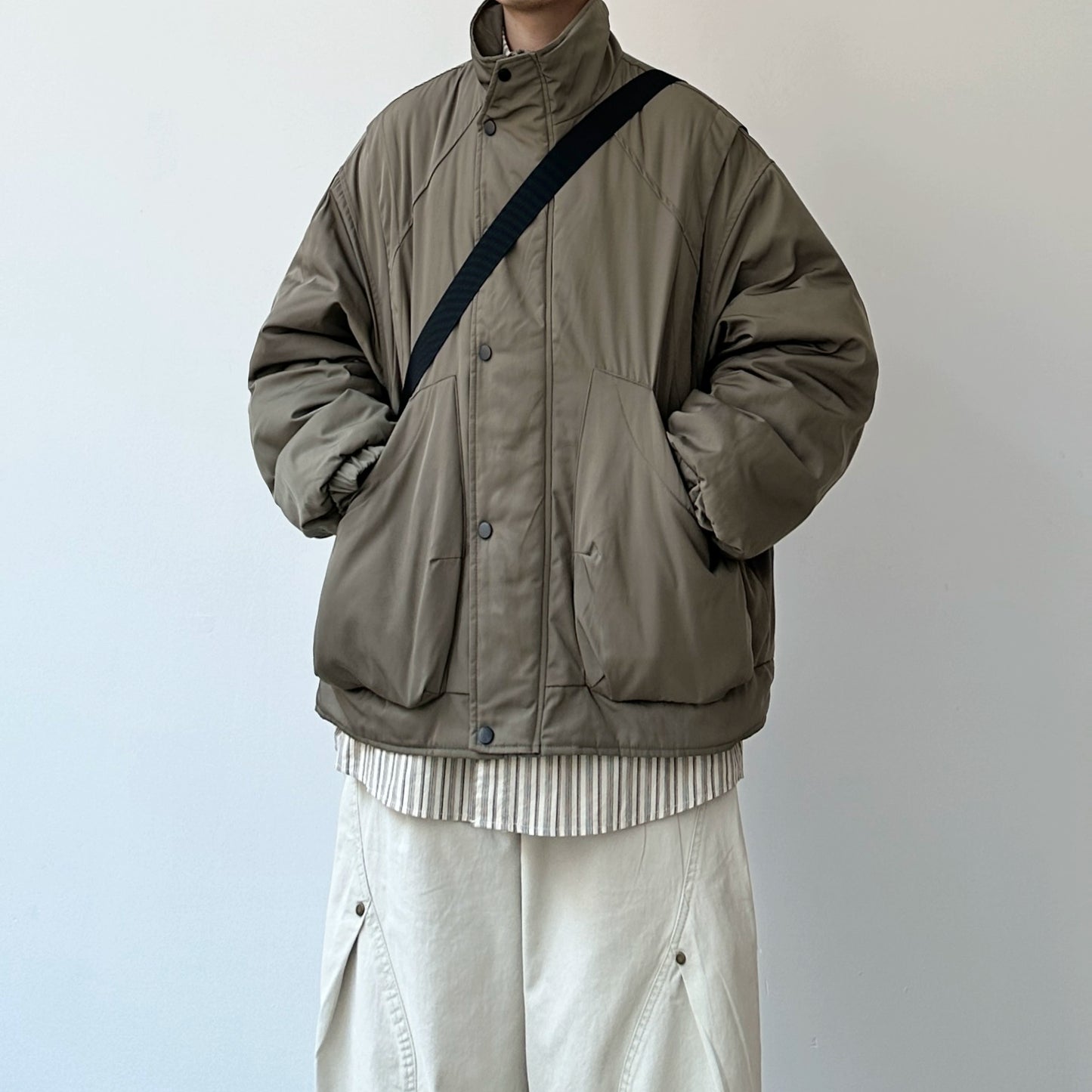 Volume Silhouette Stand Collar Jacket N0962