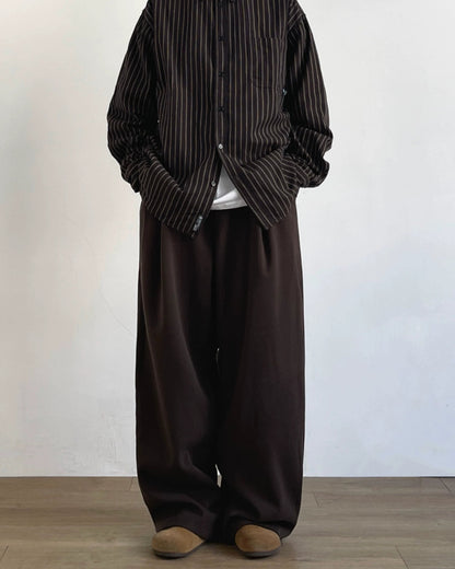 Retro Tweed Wide-Leg Pants N0685