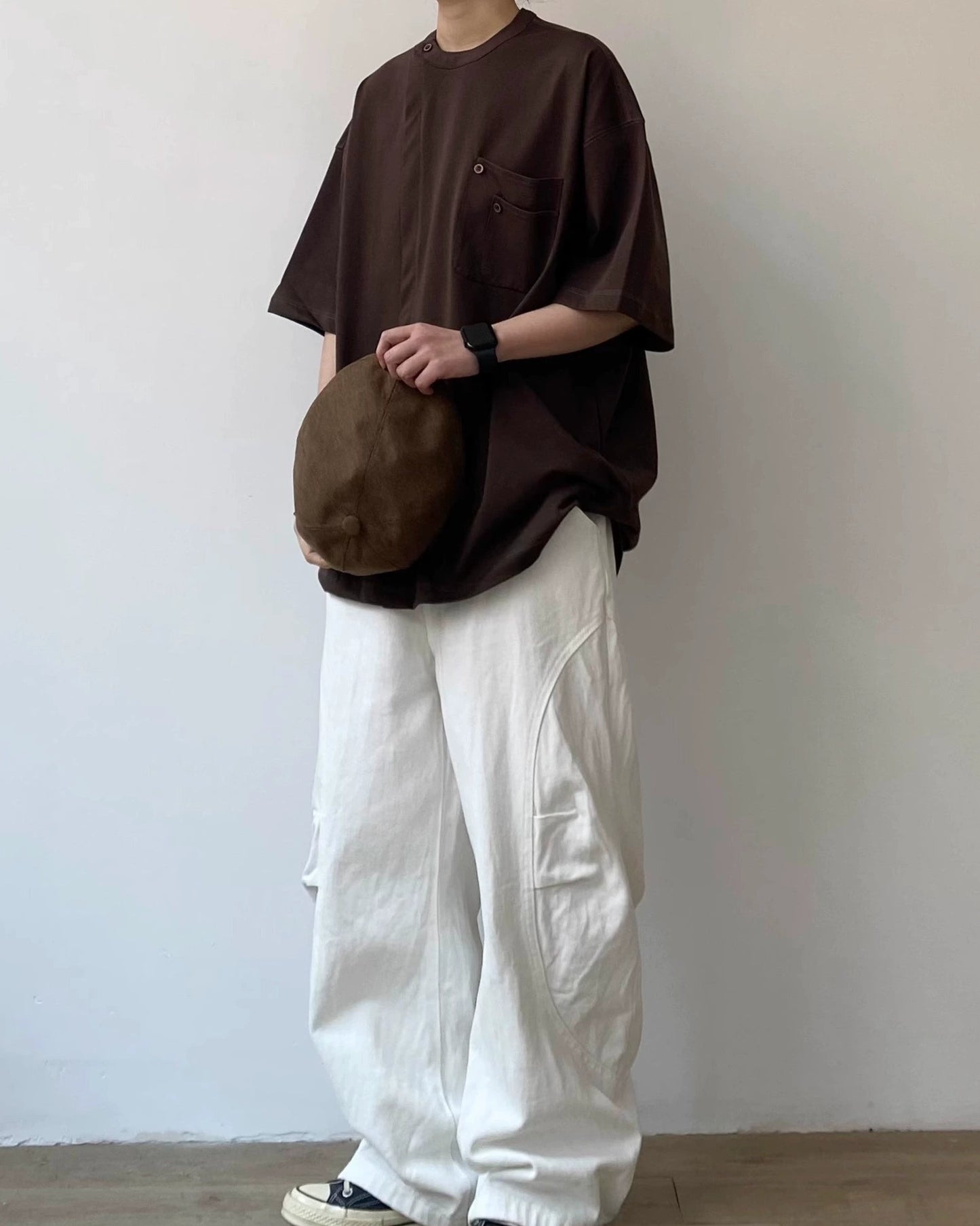 Asymmetric Detail Pocket T-Shirt N0791