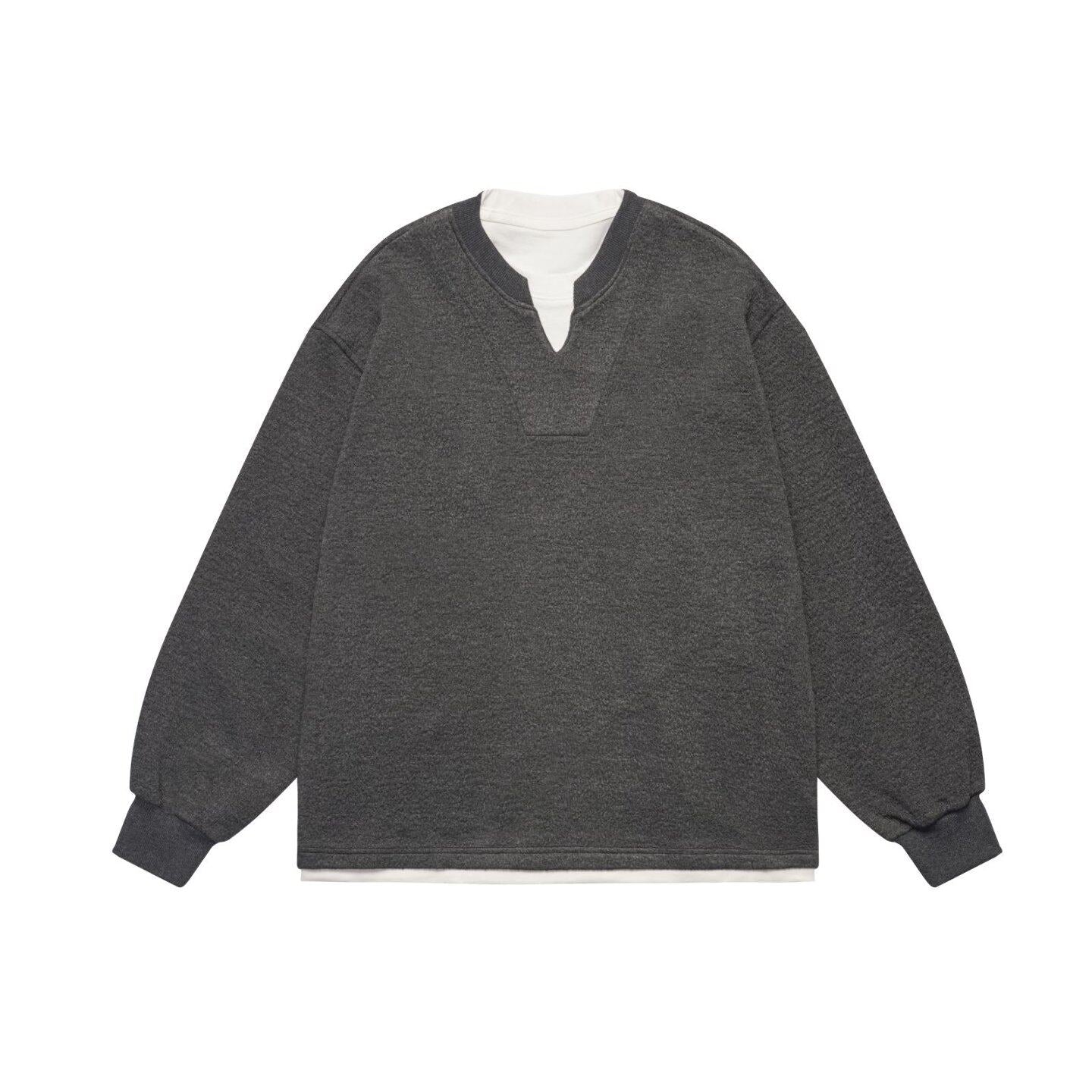Simple Design Sweat Tops N1066