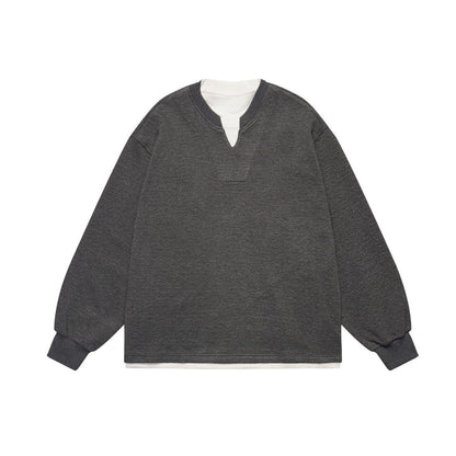 Simple Design Sweat Tops N1066