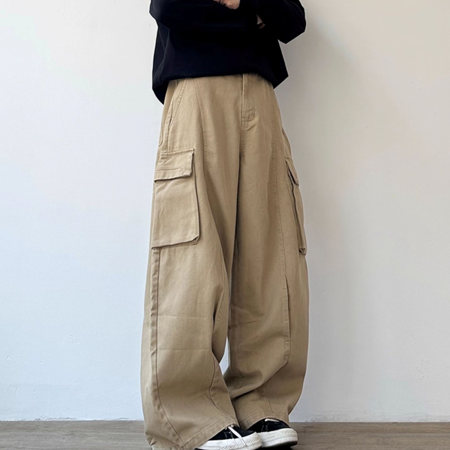 Wide Loose Silhouette Cargo Pants N0988