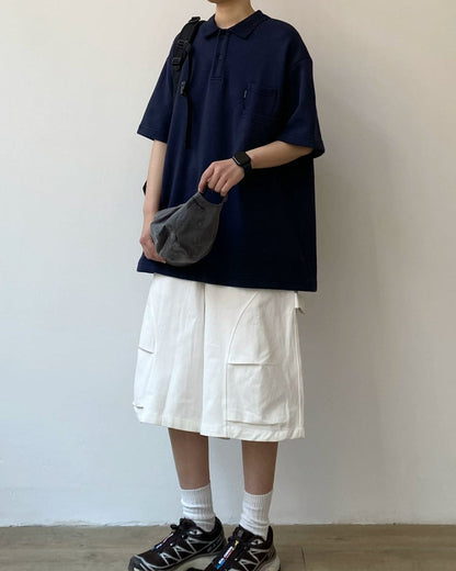 Minimal Design Pocket Polo Tee N0787