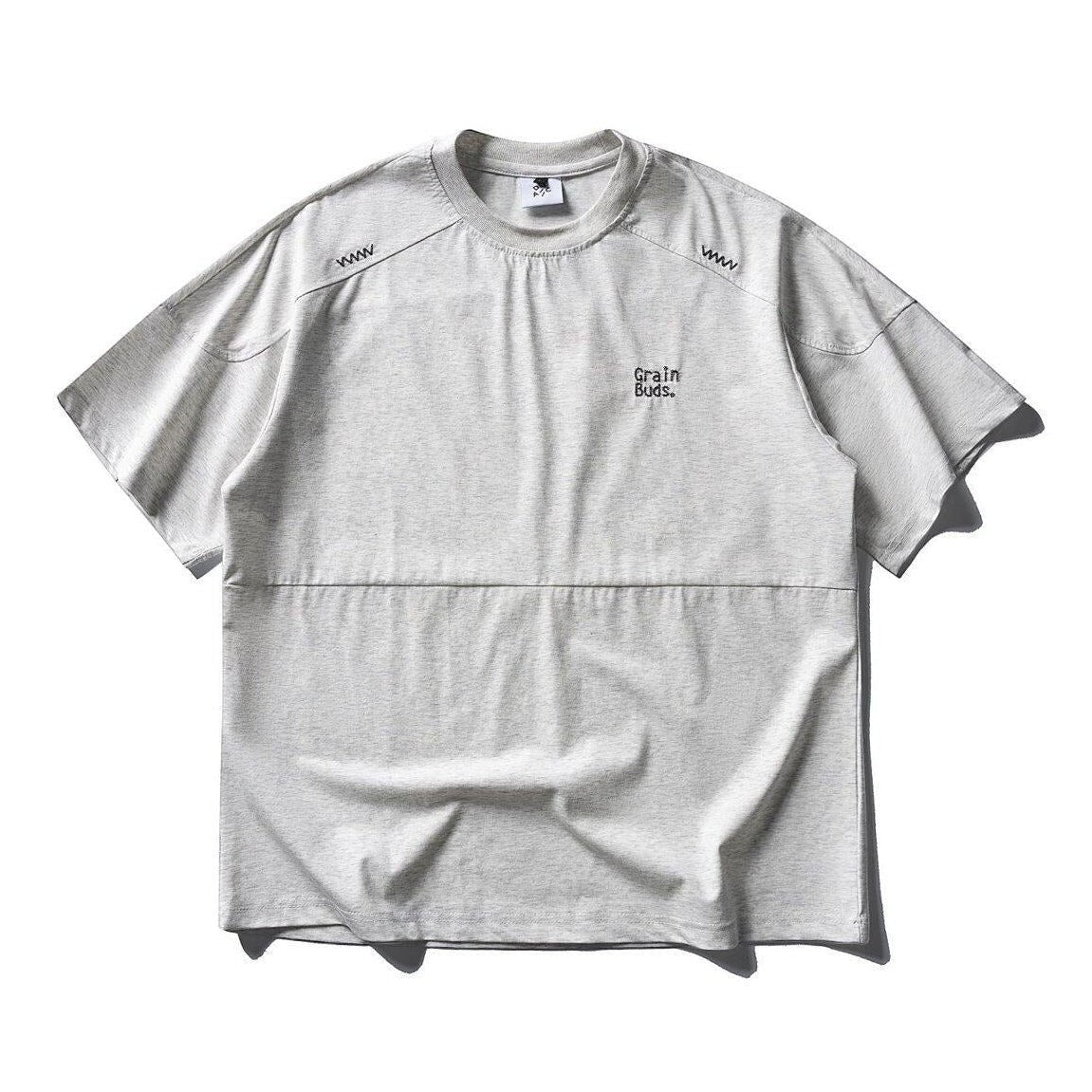Wave Stitch Crew Neck Short Sleeve T-Shirt N1087