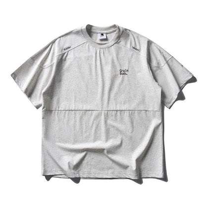 Wave Stitch Crew Neck Short Sleeve T-Shirt N1087