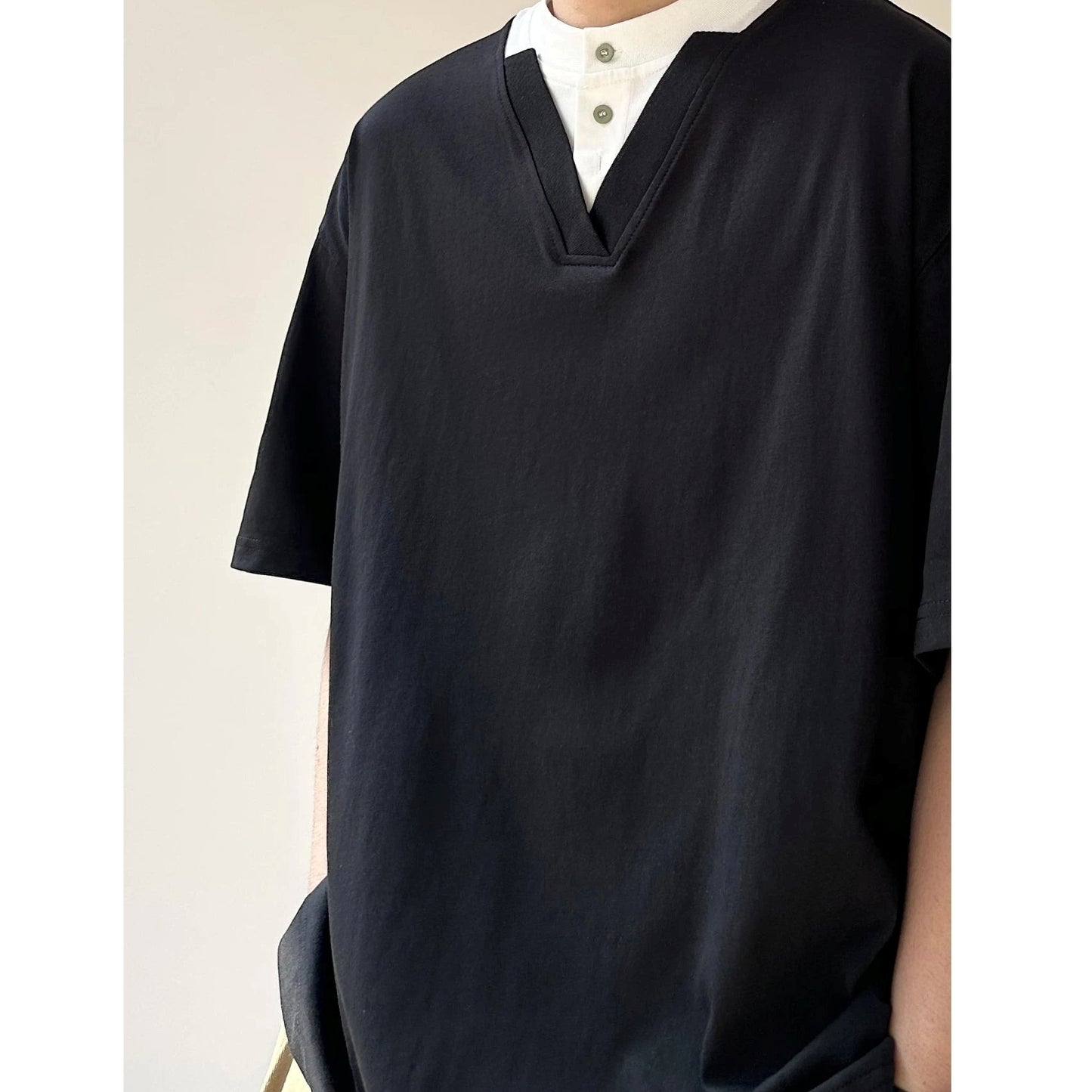 Simple Layered Half Sleeve T-Shirt N1084