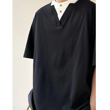 Simple Layered Half Sleeve T-Shirt N1084