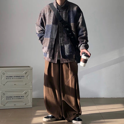 Patchwork Check Short Jacket N0996