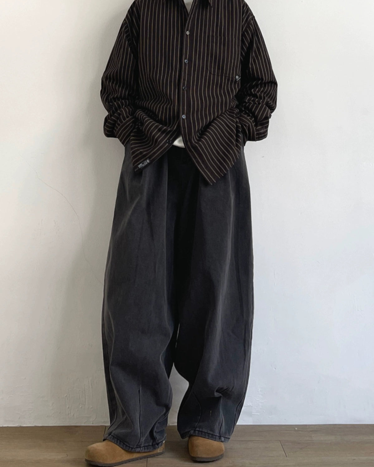 Retro Wide-Leg Denim Jeans N0683