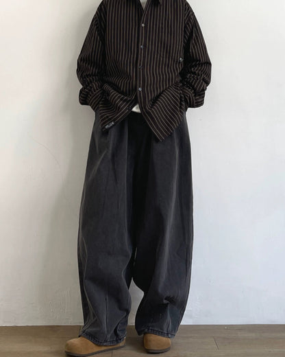 Retro Wide-Leg Denim Jeans N0683