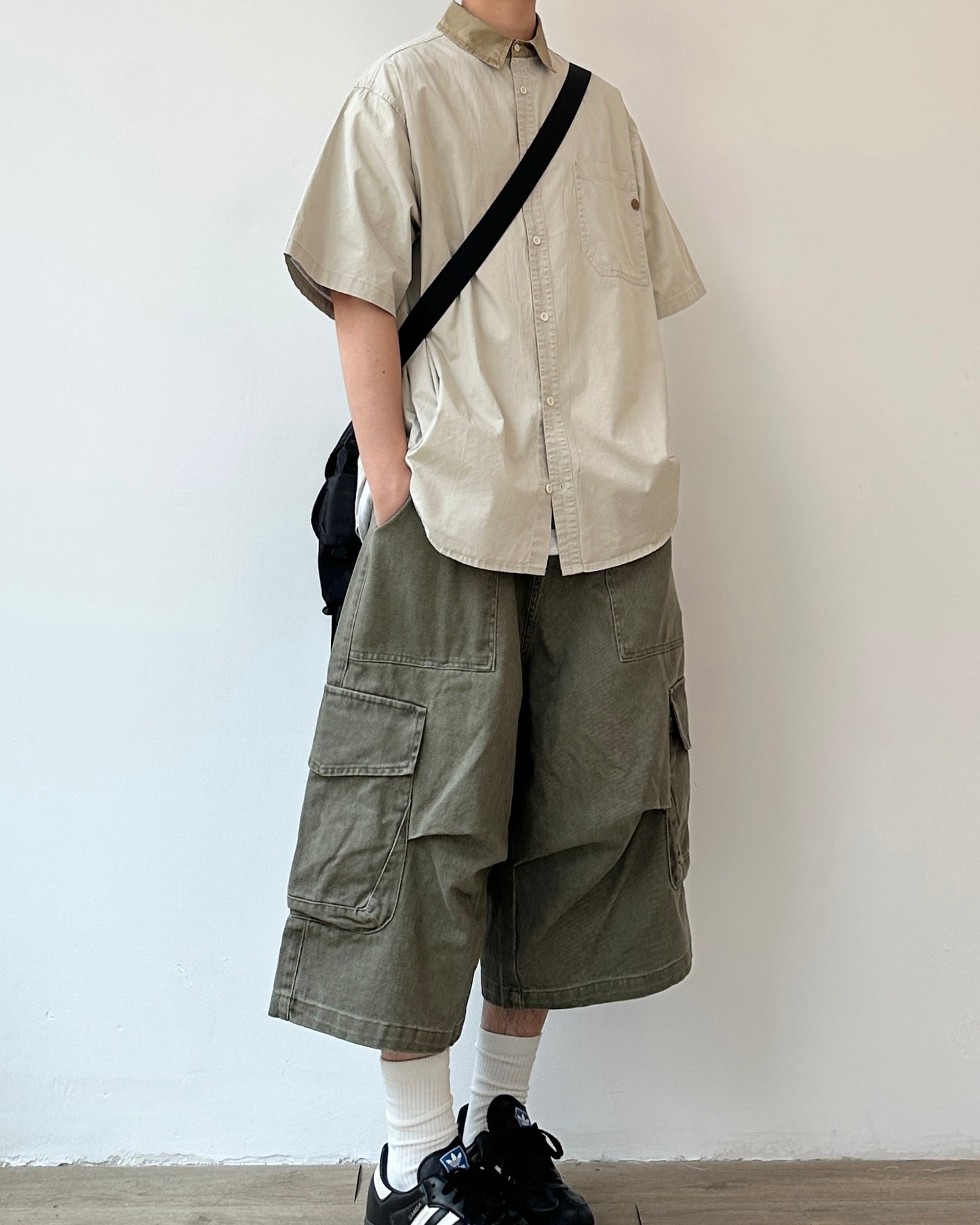 American Retro Contrast Shirt N0804