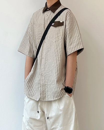 Retro Stripe Couple Shirt N0807